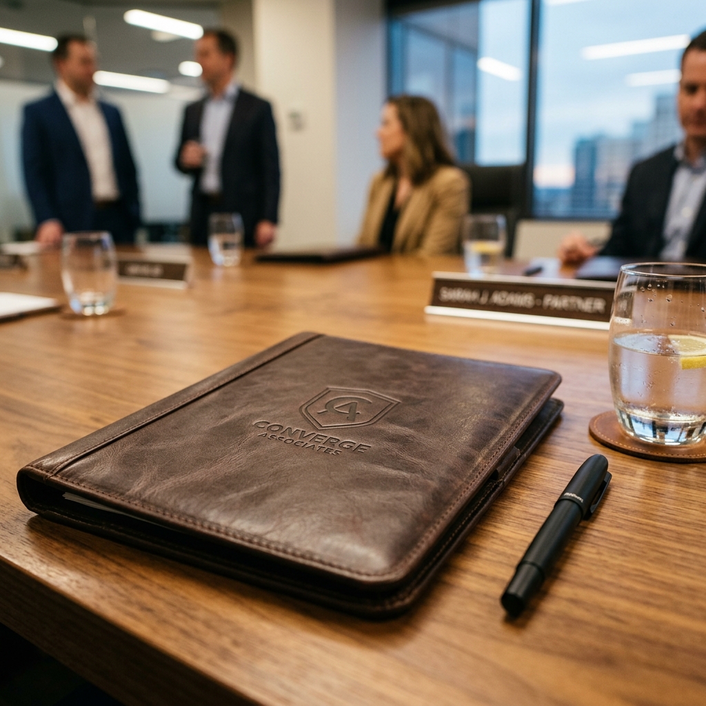 Brand protection leather folder